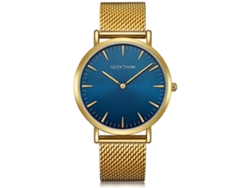 Reloj De Cuarzo Para Hombre Con Lujosa Correa De Malla De Acero, Resistente Al Agua Hasta 3 Atm.