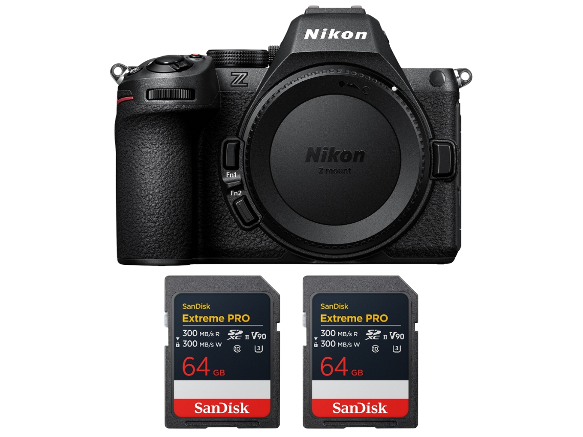Nikon Z5 Ii + 2 Sandisk 64gb Extreme Pro Uhs-ii Sdxc + Ebook “20 Consejos Para Fotos Que Impactan”