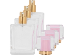 Frasco De Perfume Transparente, Suporte De Vidro Portátil
