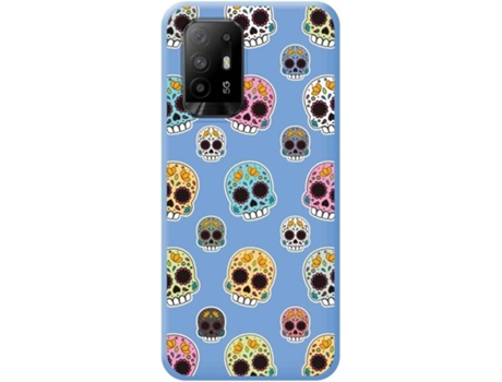 Carcasa para Oppo A94 5G TUMUNDOSMARTPHONE Silicona Líquida Dibujos Azul
