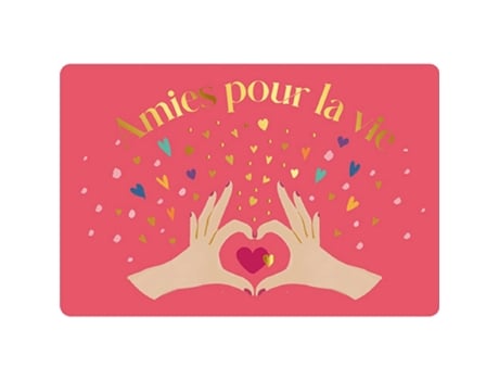 Tarjeta doble KIUB Des Plumes Et Des Fleurs Amitié