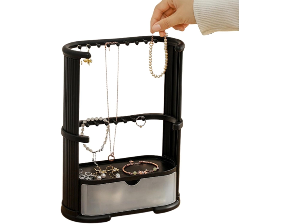 Organizador Joyas Soporte Colgante 3 Niveles Collares Mujeres Niñas Tocador Armario Dormitorio Pendientes