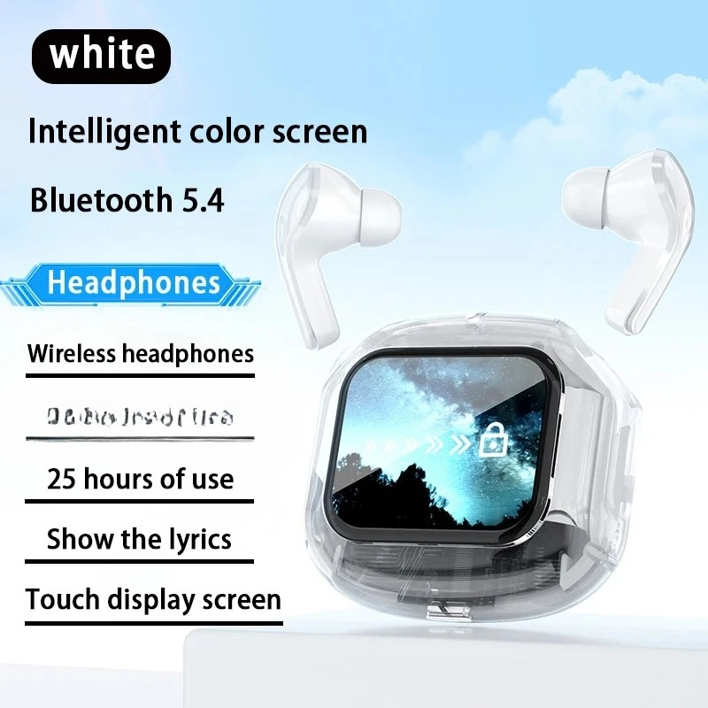 (blanco) Pantalla Táctil Inteligente Inalámbrica Bluetooth Que Muestra Llamadas Entrantes Y Controla La Toma De Fotografías Con La Cámara