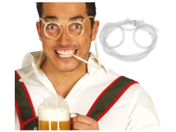 Gafas con manguera para Cerveza Party adulto