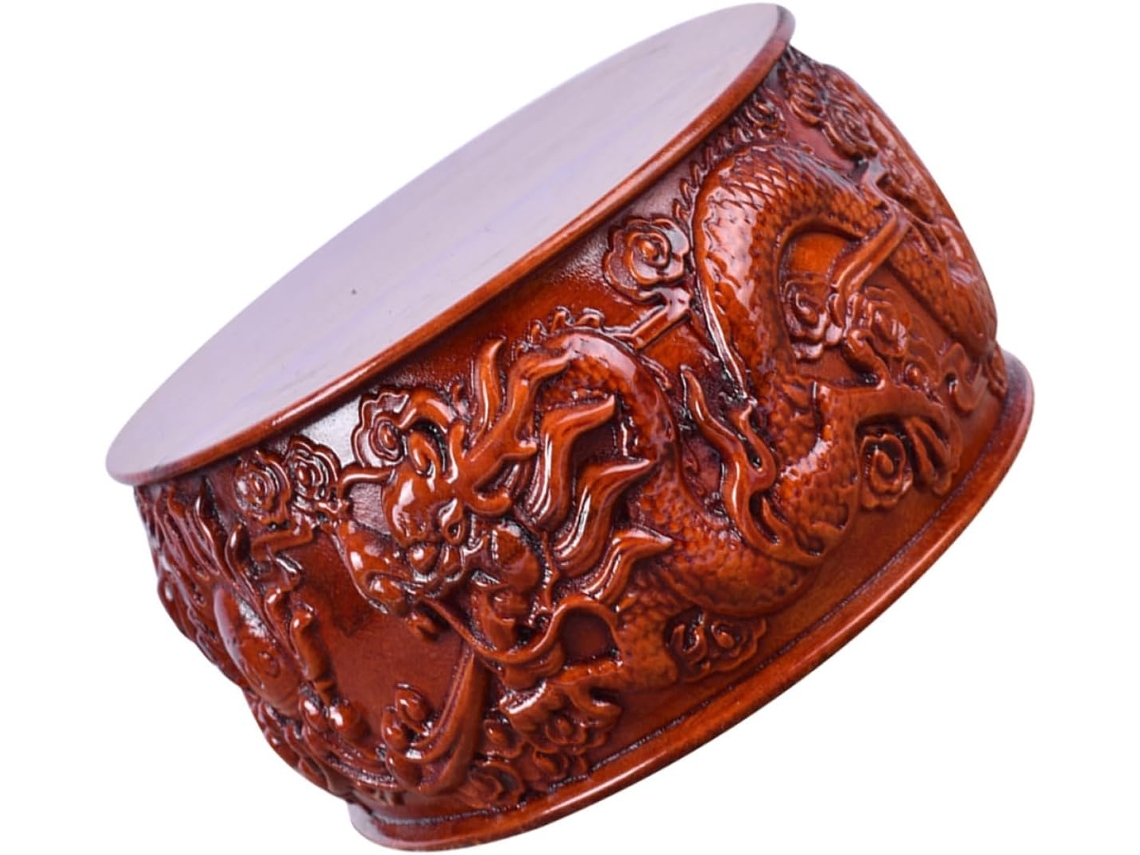 Soporte Jarrones Madera Maciza Diseño Ergonómico Valor Artístico Artesanal Macetas Estatuas Decorativas Roja