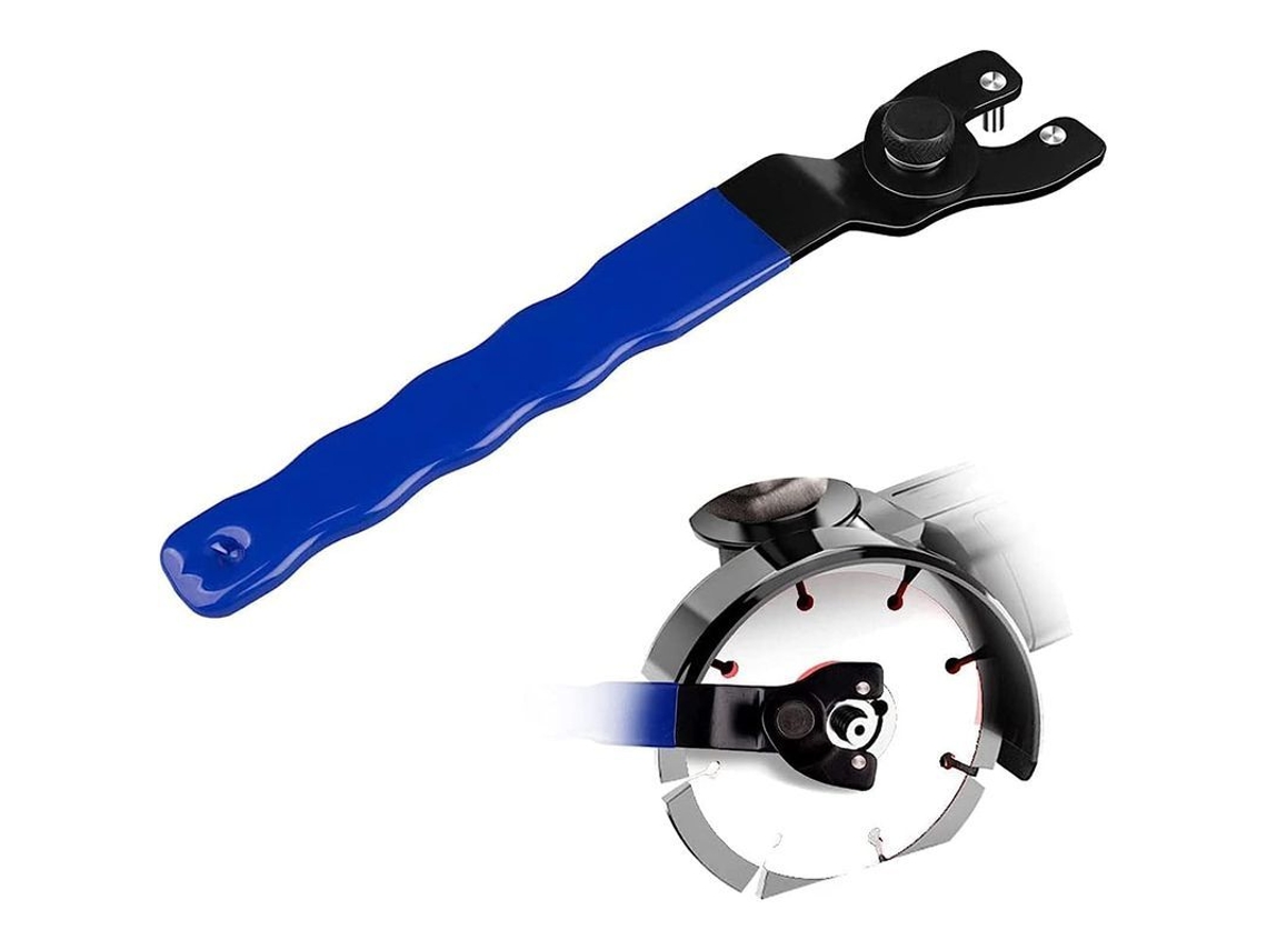 Llave Angular Ajustable Para Amoladora Angular, Llave De Pasador, Llave De Tuerca Con Mango Recubierto De Plástico, Antigoteo, Azul/negro