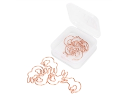 20 Clips De Papel Conejo Dorado Rosa Forma Animal Cute Clip De Oficina Documento Pin Especial