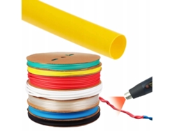 Tubo termorretráctil Amarillo de 28 mm y 1 m – Alta flexibilidad | Factor de contracción 2:1 | Uso en electrónica y automoción