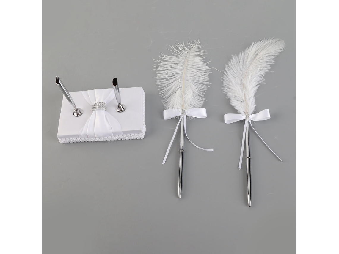 Pluma para firmas y soporte para bodas