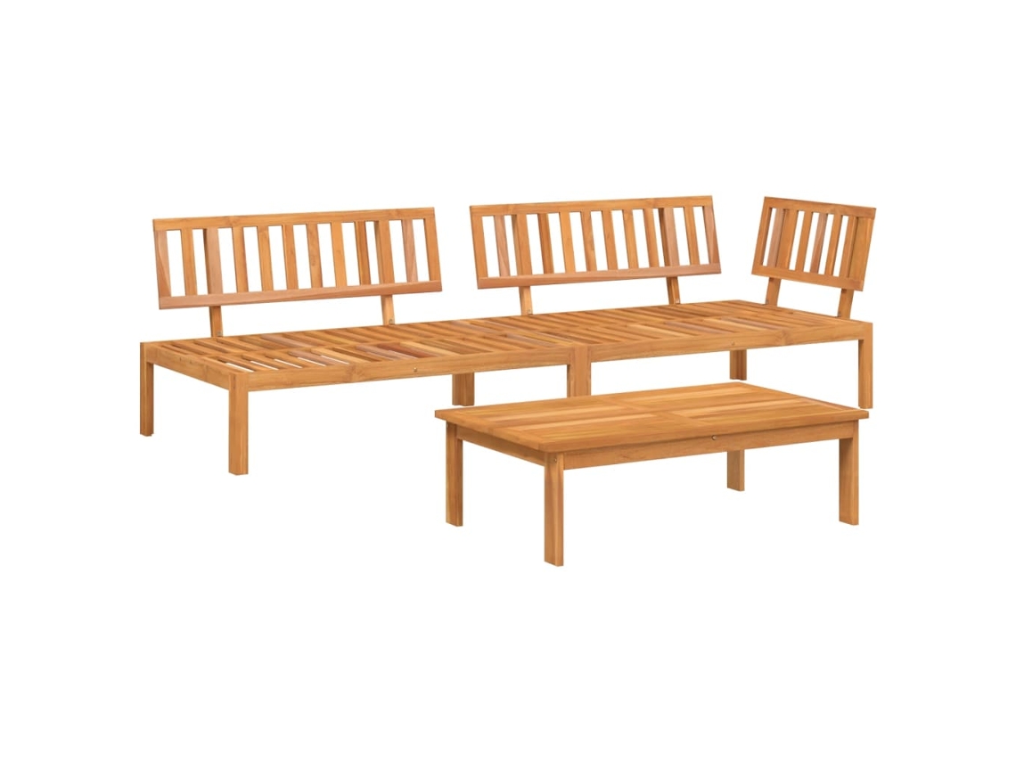 Maison Exclusive - Set De Sofás De Palets De Jardín 3 Pzas Madera Maciza De Acacia