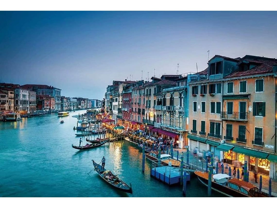 1000 Piezas Románticas Del Gran Canal De Venecia, Italia, Vía Fluvial Veneciana, Paisaje Familiar Al Atardecer (azul)