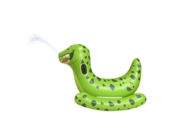 Flotador inflable para niños con diseño de dinosaurio que dispara agua. Presa.