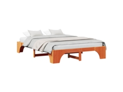 Maison Exclusive - Estructura De Cama Marrón Cera 150 X 200 Cm