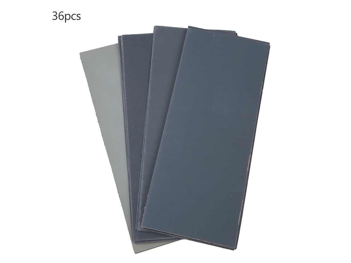 Papel De Lija Mixto De Grano 400-3000 Para Uso En Seco Y Húmedo, Para Pulir Metal, Madera Y Manualidades, 9*3,7 Pulgadas (36 Piezas)