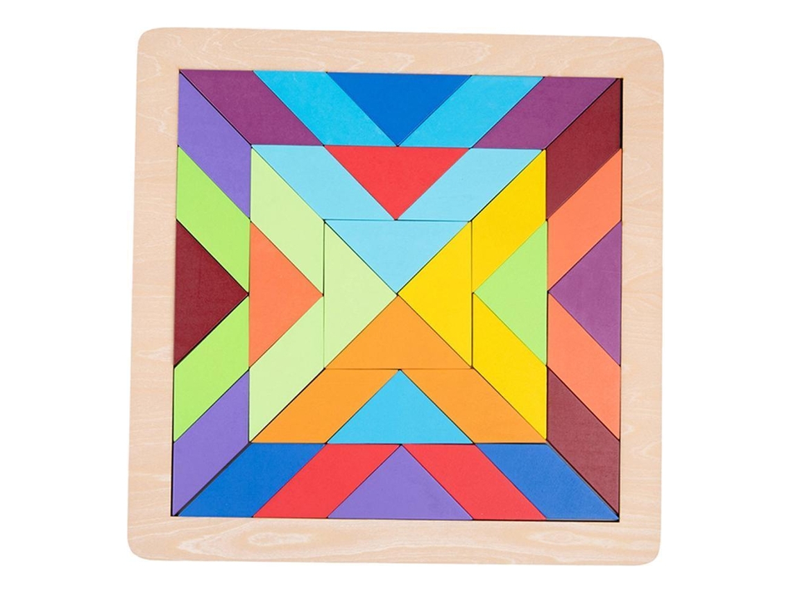 Rompecabezas de tangram geométrico arcoíris de Slowmoose