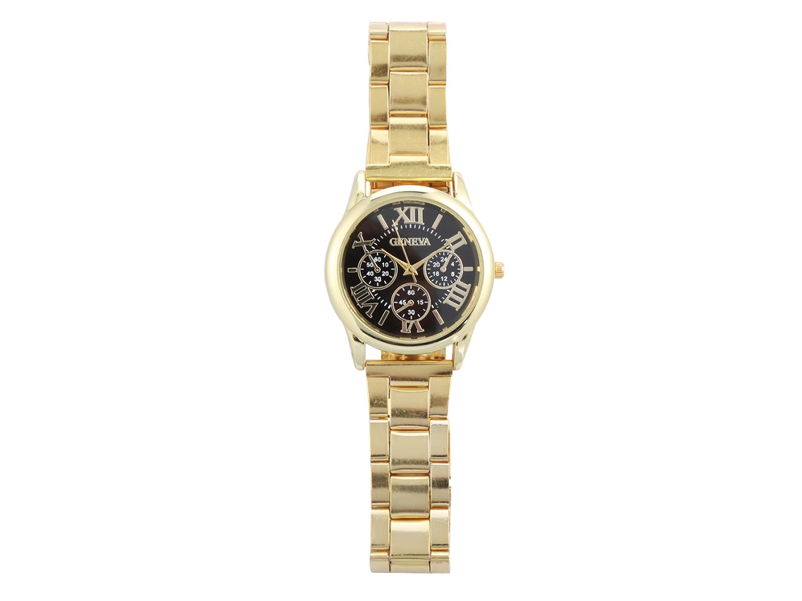 Reloj Analógico De Cuarzo Para Mujer Lvpai, Sencillo Y Moderno, Con Esfera Redonda (negro).