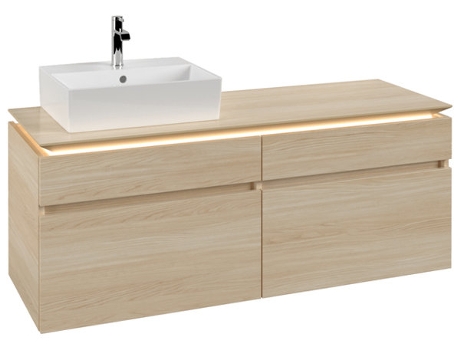 Villeroy &amp Boch Legato Vanity unit B614 1400x550x500mm lavabo a la izquierda iluminación LED