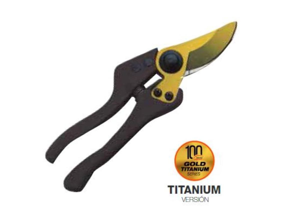 Altuna tijera carbono 1 mano 21 cm  mango fibra hoja titanio