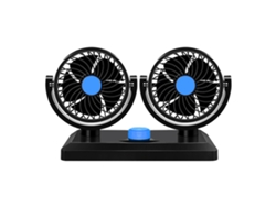 Ventilador Usb Para Coche Con Doble Cabezal, Rotación De 360°, Silencioso, Abs, Para El Salpicadero Del Vehículo.