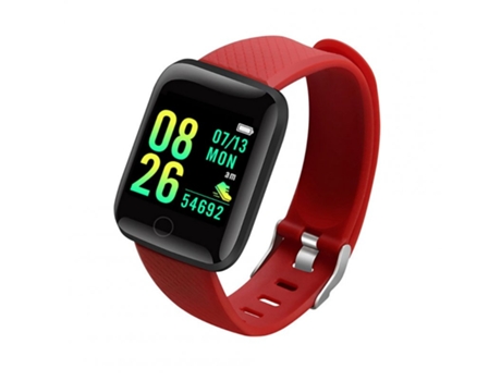 Smartwatch 116Plus Usb Charge D13 Sport Trackers Presión arterial Monitor de frecuencia cardíaca Rojo