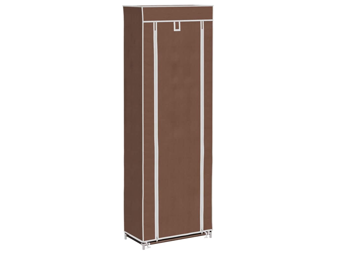 Maison Exclusive - Zapatero De Tela Con Cubierta Marrón 57x29x162 Cm