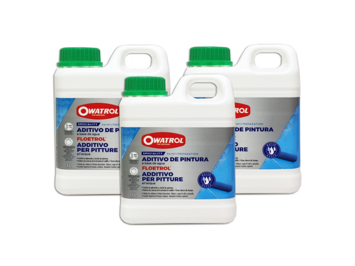 Kit 3 Unidades Aditivo Pintura Floetrol Vertedor 1 Lt OWATROL