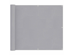 Biombo para balcón gris claro de 100 x 700 cm, tejido Oxford VIDAXL