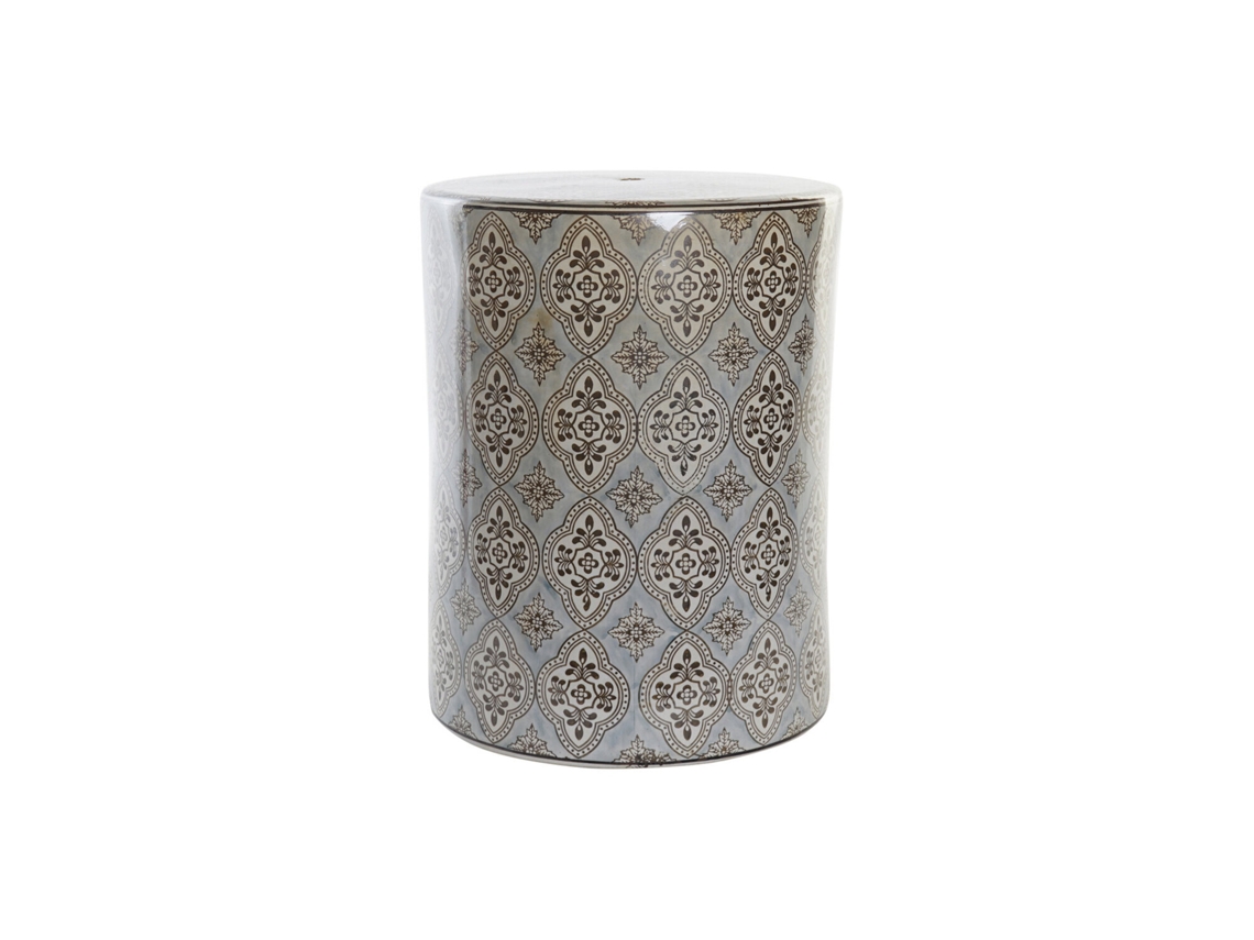 Mesita auxiliar de porcelana árabe beige, 32,5 x 32,5 x 42 cm, ALEXANDRA HOUSE LIVING