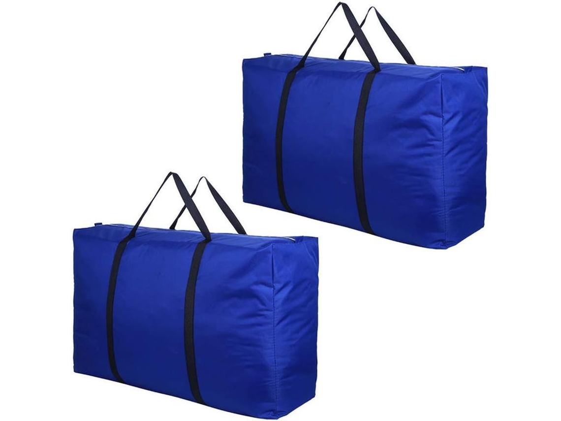 2026-bolsas De Mudanza Grande Impermeables Reutilizables Con Cremalleras Para Viajes Y Almacenamiento 2 Pack Azul