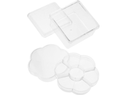 Joyería Acrílico Transparente Juego 2 Soportes Pendientes Organizador Almacenamiento Compacto Accesorios Ideal