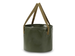 Cubo Plegable Impermeable De 10 Litros Para Exteriores, Color Verde Bosque, Ideal Para Acampar, Picnics, Lavarse Los Pies Y Bañarse.