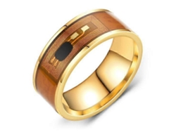 Anillo inteligente con chip NFC en acero inoxidable, diseño de doble dragón con gotero, ideal para regalo. Nostalgia88