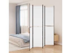 Separador LOVELY HOME con 4 Paneles de Tela Blanca (200 x 220 cm)