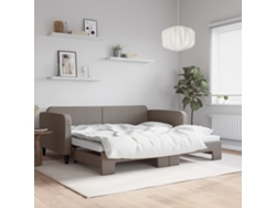 Sofá Cama Nido Tela Gris Taupe 100x200 Cm