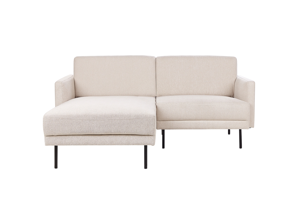 Sofá esquinero BELIANI Breda de Poliéster Beige 192x155x85