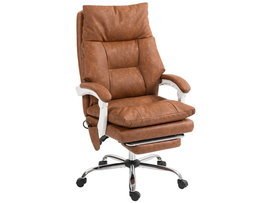 Silla De Oficina Marrón Con Soporte Lumbar Inflable