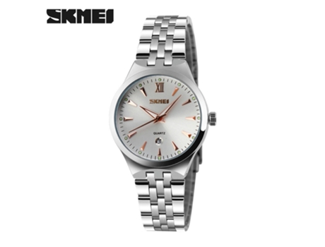 Relojes de Pareja Relojes de Acero Inoxidable de Moda Relojes de Pulsera de Cuarzo para Hombres y Mujeres-Tira de Acero para Mujer Oro Rosa LUUCOZK