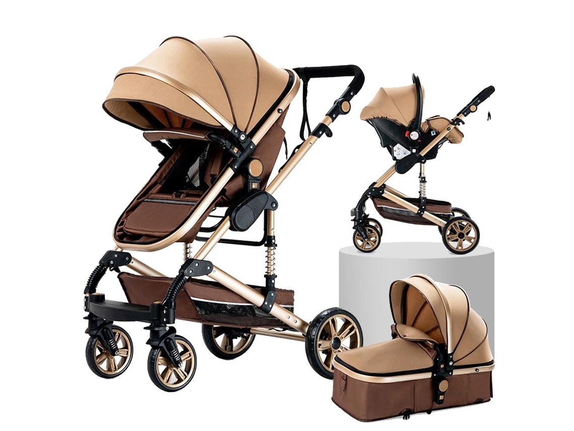 Cochecito de bebé, diseño ligero, plegado compacto, XR001-Beige