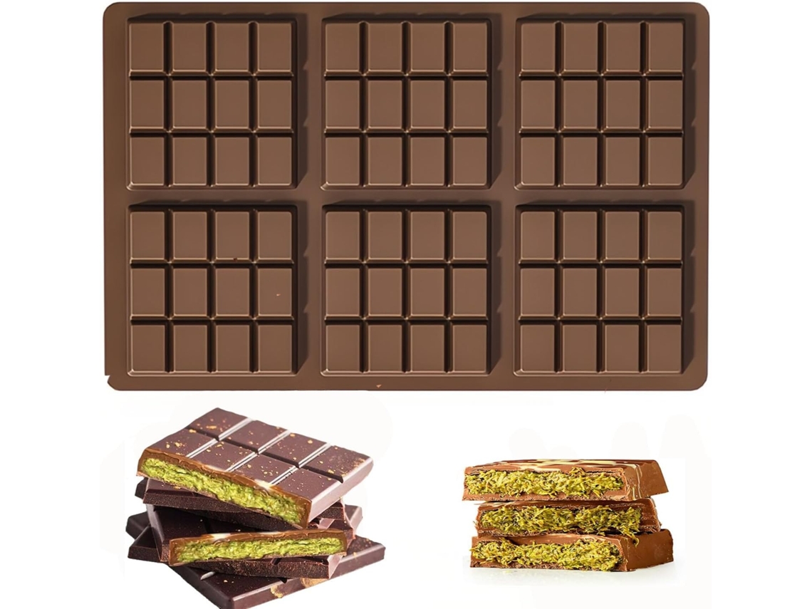 Moldes De Silicone De Chocolate - 6 Barras De Chocolate - Profundas - Dubai