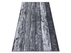 Moqueta Antideslizante Wood Madera Tablero Gris (200 x 300 cm)