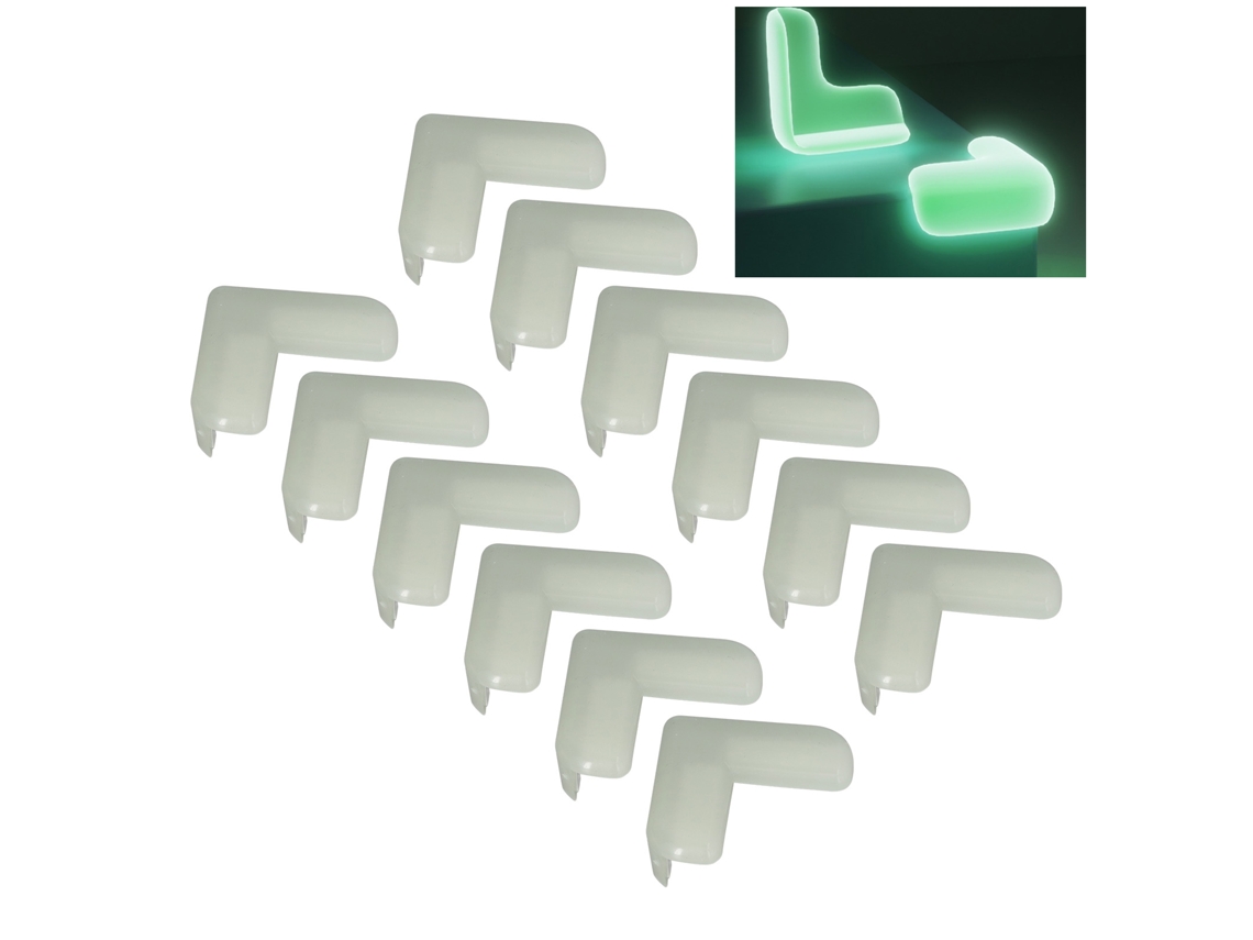 12 Protectores De Esquina Luminosos De Silicona Suave Para Muebles De Bebé Y Niños.