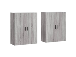 Juego de 2 armarios de pared, gris, Sonoma, 69,5 x 34 x 90 cm, MAISON EXCLUSIVE