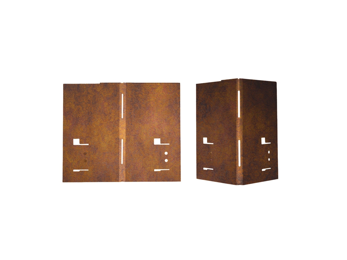 Esquina para borduras jardin acero corten, garden bordas, 8 x 8 x 13,5 cm GREEN-SPLIT