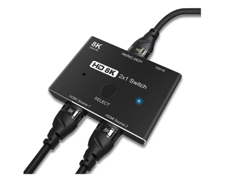 48 Gbps Alta Velocidad 8K Ultra Hd Hdmi 2.1 Conmutador Direccional Solo 2 1 Salida 8K @ 60Hz 4K @ 120Hz 8K Negro BISBISOUS