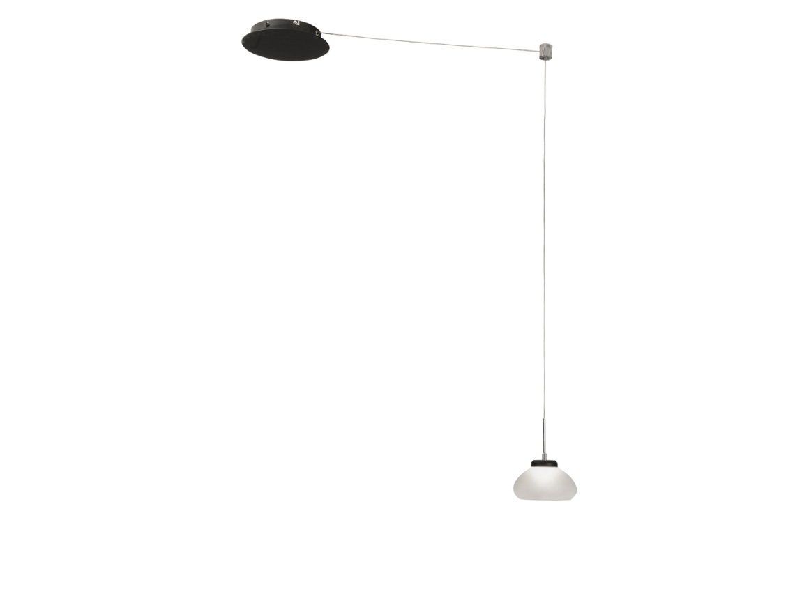 Lámpara colgante descentralizada Arabella blanca Fabas Luce LED 8 W regulable, montaje descentralizado