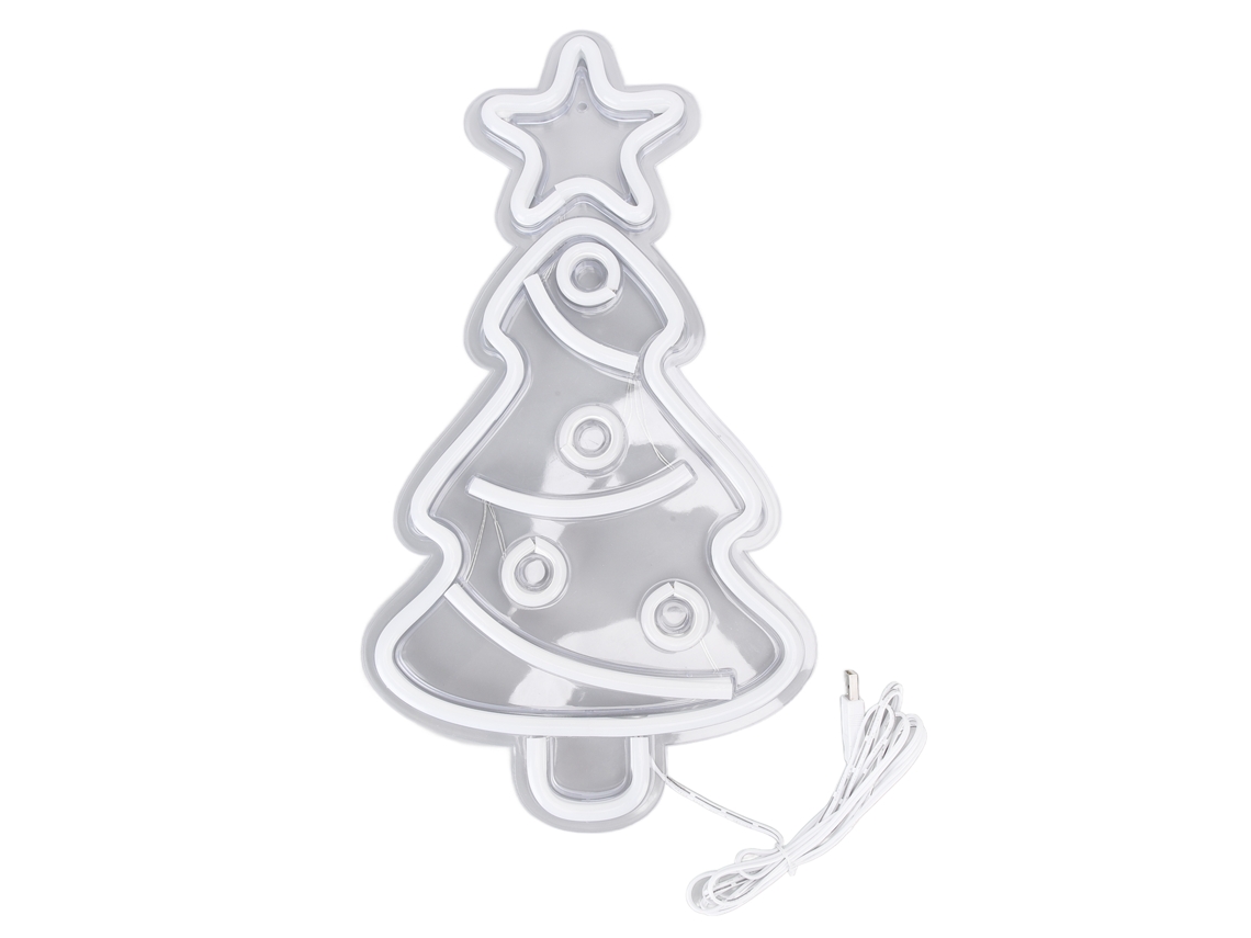 Letrero De Neón Led Con Forma Árbol Navidad, Decoración Pared Para La Habitación Los Niños Y Fiestas
