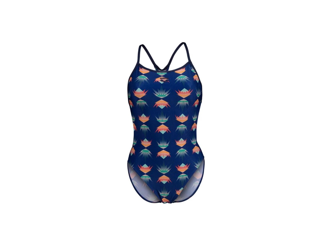 Bañador de Mujer para Natación ARENA Pieza Vibes Boos Azul (36)