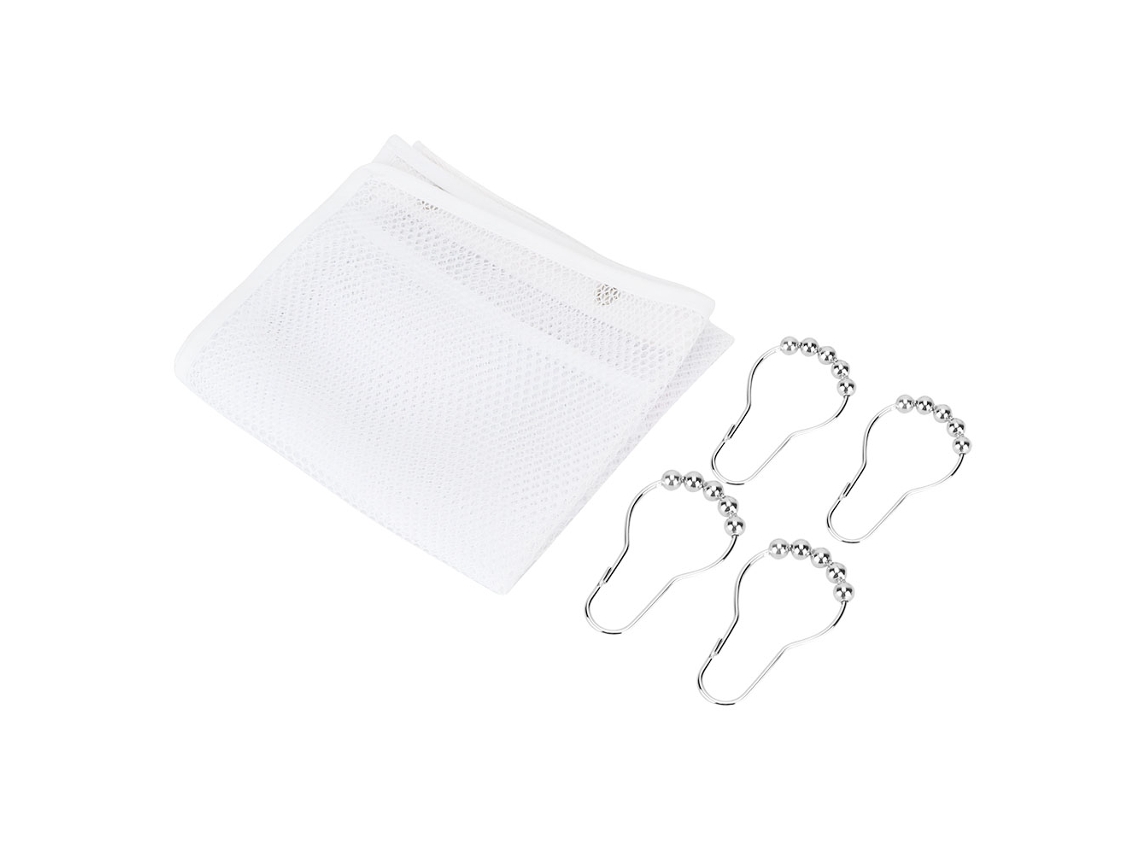 Organizador De Ducha De Malla Grande Con Ganchos, Cesta De Baño, Accesorios De Secado Rápido.
