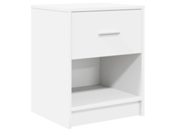 Maison Exclusive - Mesita De Noche Con Cajón, Color Blanco, 40x34x50 Cm