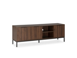 Mueble de TV Auri de 3 puertas, color nogal, Vs. Oferta, Stock